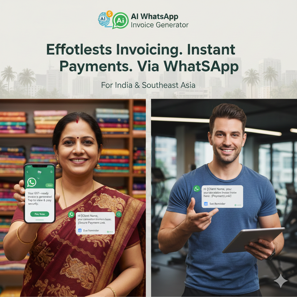 AI WhatsApp Invoice Generator (Focus: India/SEA)